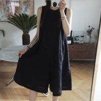 LANMREM  new summer korean styles fashion women clothes V-neck lace up backless calf length jumpsuit female WL24403