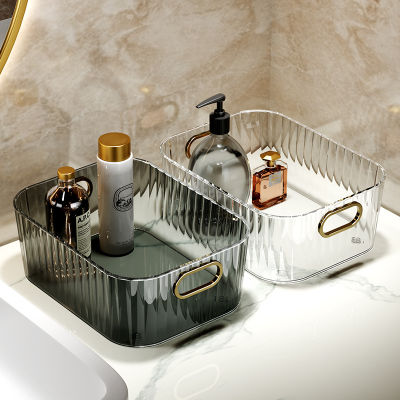 Luxury Desktop Cosmetic Storage Box Acrylic Dressing Table Facial Skin Care Product Sundries Coffee Table Storage Basket