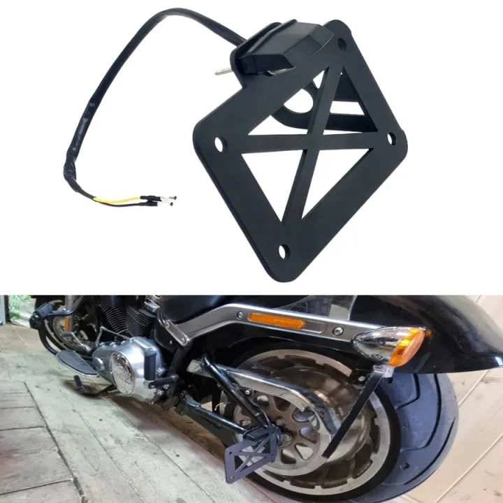Universal Motorcycle Side Mount LED Tail Light With License Plate