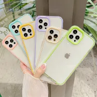 เคส iPhone ซิลิโคนนุ่ม เคสใส เคสเหลี่ยมขอบถอดออกได้ อะครีลิคกันกระแทก กล้อง สีลูกกวาด สำหรับ iPhone 11/12/13/X/XS/11Pro/13Pro/11 Pro max/12 ProMax/13Pro Max/14 Pro Max/14 Plus 6/7/8 Plus SE 2020 3in1