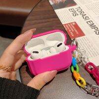 เคสซิลิโคนสำหรับ Apple AirPods 1 2 Pro,อุปกรณ์เสริมสำหรับหูฟังสร้อยข้อมือพวงกุญแจดอกไม้อาทิตย์ยิ้ม