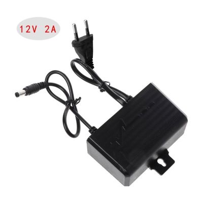 【The-Best】 2021แหล่งจ่ายไฟ AC DC Charger Adapter 12V 2A EU Plug กันน้ำกลางแจ้งสำหรับกล้องวงจรปิด CCD Security Camera