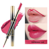 14สี2 In 1ติดทนนานเคลือบกันน้ำ Lipliner ลิปสติกสำหรับผู้หญิง