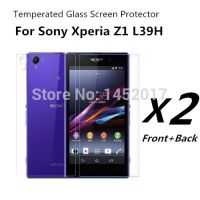 2ชิ้น * (ด้านหน้า + ด้านหลัง) UNITECK HD 2.5D กระจกเทมเปอร์ปกป้องหน้าจอสำหรับ Sony Xperia Z1 L39H C6903กระจก C6902ฟิล์มกันรอย