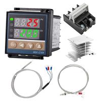 100V AC to 240V AC Fahrenheit and Celsius PID Temperature Controller Kit with Type K and PT100 Thermocouple