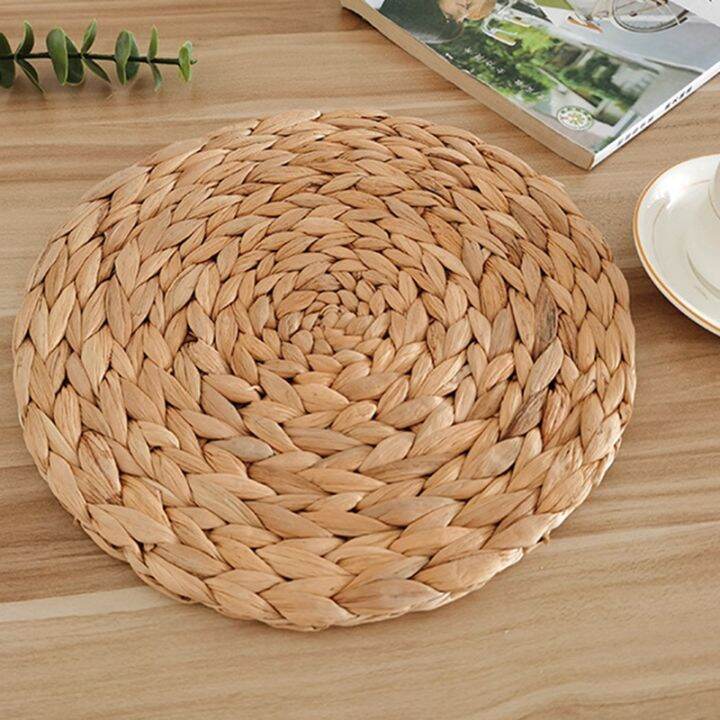 round-woven-rattan-placemats-natural-wicker-mats-water-hyacinth-straw-braided-placemats-set-of-6