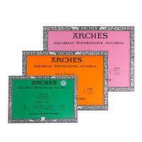 Arches Artist บล็อกกระดาษสีน้ำ,กดร้อน,กดเย็น,หยาบ20แผ่น (140lb300gsm) Aquarelle 100 Cotton Drawing Paper Book