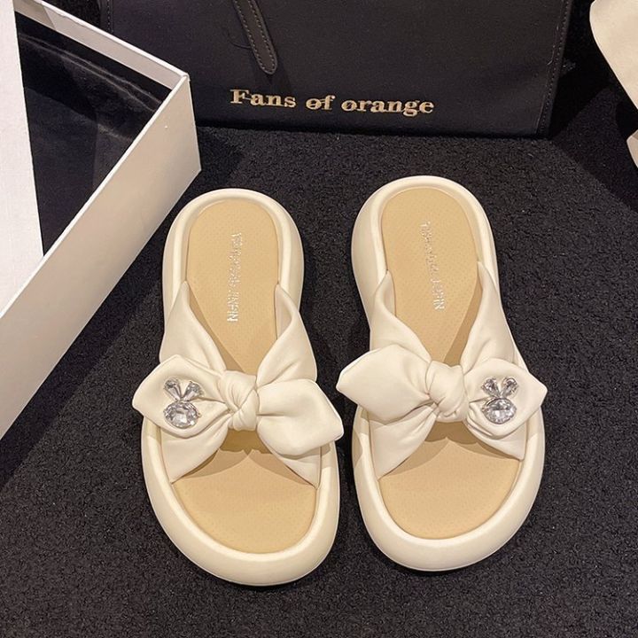 fashionable-outdoor-rhinestone-cross-strap-slippers-for-women-2023-summer-new-thick-bottom-increased-minority-all-match-flip-flops