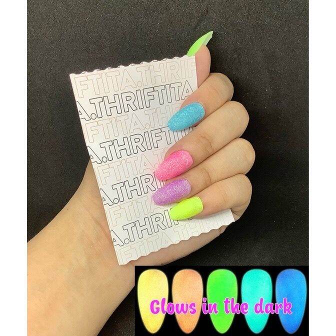 matte glow in the dark nails