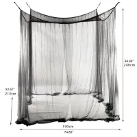 【LZ】┋♘  Mosquito Net Canopy 4-Corner Post Student Canopy Bed Size 190 x 210 x 240cm Dropshipping