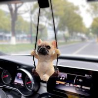 Car Pendant Dog Practical Interior Ornament Hanging French Bulldog Shape Car Hanging Toy Gift Car Decoration Accessories