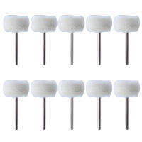 【YY】10Pcs Felt Grinding Sanding Head Asive Buffing Wheel 3mm Shank Cotton Thread Polishing mini Brush for Dremel Dril Jade