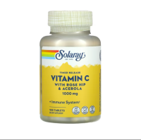 เฉพาะจุด American Solaray Vitamin C Vitamin C วิตามินซีที่ปล่อยออกมาอย่างยั่งยืนยาวนาน1000mg100เม็ด