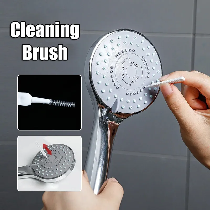 Austok 10pcs Shower Head Cleaning Brush Nylon Small Hole Cleaner Reusable Anti-Clogging Brush Cleaner Tool for Shower Nozzle Holes Mobile Phone Holes