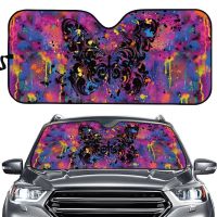 Creative Colorful Butterfly Art Printing Car Durable Foldable Windscreen Cover Blocks UV Rays Sun Visor Auto Universal Sunshade