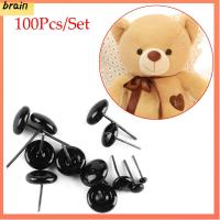 BRAIN 100Pcs/set หุ่นเชิด การเลียนแบบ Oblate ตาปลอดภัย ตาแก้ว ของเล่นตุ๊กตา งานฝีมือ DIY