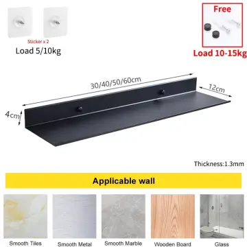 Bathroom Hradware Accessories 20-50cm Modern Matte Black Bathroom Corner  Shelves Kitchen Wall Shelf Shower Shampoo Storage Rack