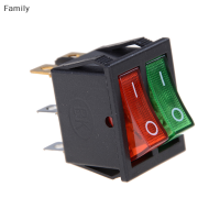 Family Flower Flash Sale Red Green Light 6Pins Double SPST สวิตช์เปิด/ปิดเรือ16A 250V AC 20A 125V AC