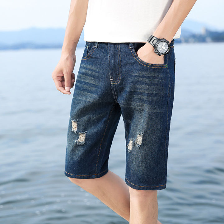 MARK BELT Hot Sale Men Ripped Jeans Shorts Summer Vintage Design