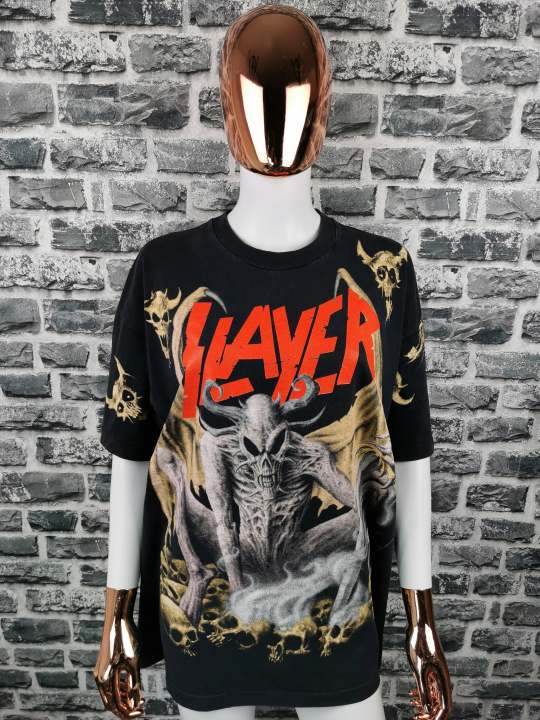 SLAYER 1994 Vintage T-Shirt All Over Print Tee Thrash Metal Band