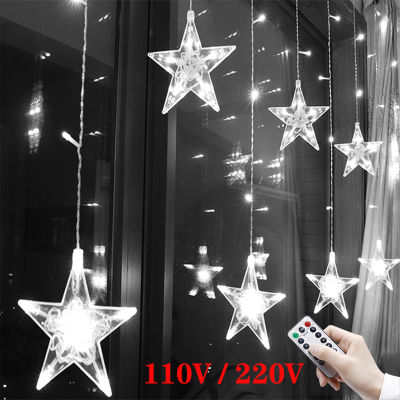 Garland Fairy Lights Led Star String Curtain Light Outdoor for Party Room New Years Wedding Christmas Home Festoon Decorations