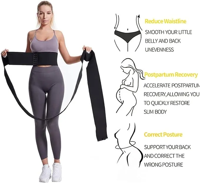 Waist Trainer Wrap for Women Tummy Control Waist Shaper with Loop