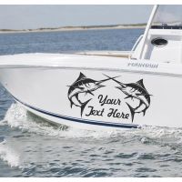 【Taste life】 Lage Size Custom Ship Name Stickers For Boat Body Decal Styling Engine Hood Decor Marlin Fishing Sticker Decoration For Boat