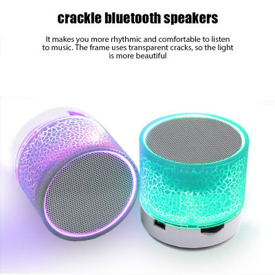 Mini Portable Speaker LED Crack Wireless Bluetooth Speaker Subwoofer Outdoor Audio Sound Box TF Card For Xiaomi