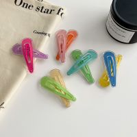 【CC】◈▣  6PC Wholesale Drop Colorful Hair Claw Side Hairpin for Kids Children Accessories Headwear Ornament