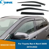 คิ้วกระจกรถ Se สำหรับโตโยต้า Rav-4 Rav4 XA50 2020 2021 2022 2023หน้าต่างที่กันสภาพอากาศแผงกันลมติดกระจกรถยนต์กันน้ำฝนแดดรถยนต์