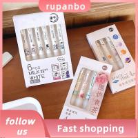 RUPANBO039392692 6PCS/Set หมึกดำ0.5มม. ปากกาเจล ประเภทกดกด สัมผัสนุ่มสบาย ปากกาเซ็นชื่อ ที่มีคุณภาพสูง พร้อมคลิปหนีบ ปากกาลูกลื่น ของขวัญสำหรับนักเรียน