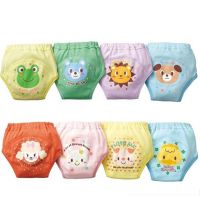 4pcs/lot Waterproof Baby Cloth Diapers Toilet Training Boy Shorts Girl Underwear Infant Pee Learning Pants Babi Nappies 004