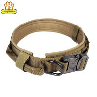 Livesme 18-25inch Walking Nylon Tactical Collar Supplies Adjustable Nylon Tactical Training Dog Collar For Large Dog