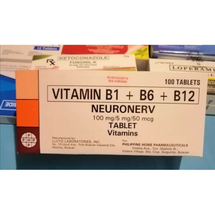 (neurobion Alternative) Neuronerv Vitamin B1+B6+B12 100 Tablets COD♣ ...