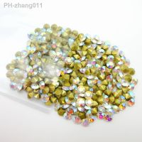 High quality SS6-SS38 Round Shape Crystal AB Color Glass Strass Rhinestone Beads Glue on 3D Nail Art Decoration Handicrafts DIY