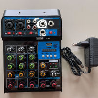 มิกเซอร์ 4 ช่อง audio mixer 4 channel รุ่น F-4 เครื่องผสมเสียง เพลง ไมค์ บลูทุธ USB/Bluetooth