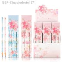 คาร์บอนไฟเบอร์ HB Padrão Lápis De Madeira Para Meninos E Meninas Ferramentas Do Esboço วัสดุ Escritório Papelaria Coreana Sakura 12ชิ้น Por Caixa