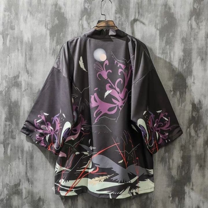 เสื้อคลุมกิโมโนญี่ปุ่น-อุกิโยะ-สำหรับผู้ชายและผู้หญิง