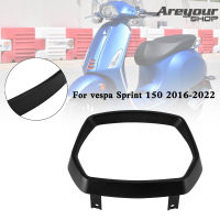 Areyourshop ฝาครอบไฟหน้า ขอบฝาครอบ สำหรับ Vespa Sprint 150 2016 2017 2018 2019 2020 2021 2022 สีดำ