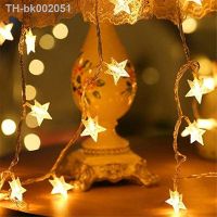 ❀▽ LSDM LED Star Fairy Garland String Lights Novelty New Year Wedding Home Indoor Decoration Wishing Stars Curtain String Light