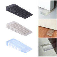 1Pc ซิลิโคนประตูหยุด Stoppers บล็อก Wedge Doorstops Home Office ประตูด้านหลัง Retainer Anti-Collision Stop โปร่งใส Black