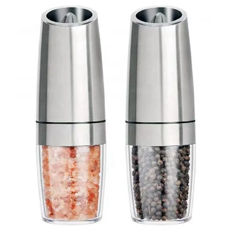 New Electric Pepper Salt Grinder Stainless Steel Automatic Herb