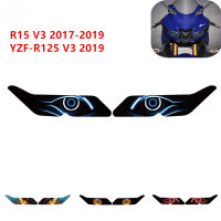 สำหรับยามาฮ่า YZF-R15 V3 V3 YZF-R125รถมอเตอร์ไซด์2017 2018 2019สติกเกอร์ตัวป้องกันไฟหน้าแฟริ่งด้านหน้าสำหรับรถจักรยานยนต์สติกเกอร์ป้องกันหลอดไฟหน้า