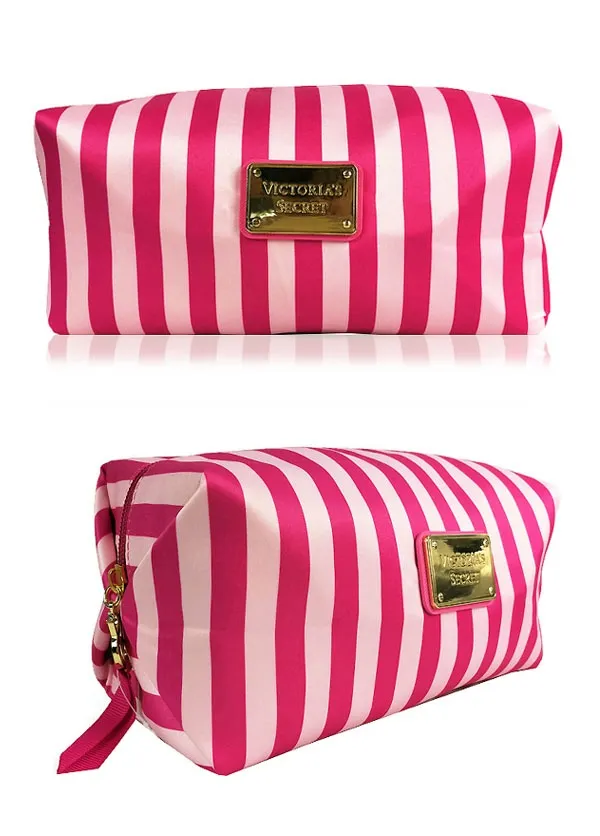 Victoria's Secret Pink Iconic Stripe Cosmetic Bag