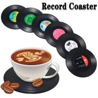 Record Cup Silicone Retro Disk Cup Mat Anti-slip Coffee Coasters Heat Resistant Drink Mug Mat Table Placemat Holder Home Decor