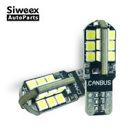 2 Pcs T10 168 194 W5W 24 SMD 3030 Canbus Auto Car LED Bulbs Error Free Turn Signal Light License Plate Lights White Lamp 12V DC