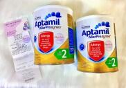 Sữa Aptamil Allerpro Syneo Cho Bé Dị Ứng Đạm Bò Hộp 900gr Số 1,2,3
