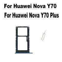 ของแท้ใหม่เหมาะสำหรับ Y70 Huawei Nova และถาดใส่ซิมการ์ดเบ้าปลั๊กที่ใส่การเปลี่ยนอะไหล่ซ่อมแซมชิ้นส่วนเชื่อมต่ออะแดปเตอร์