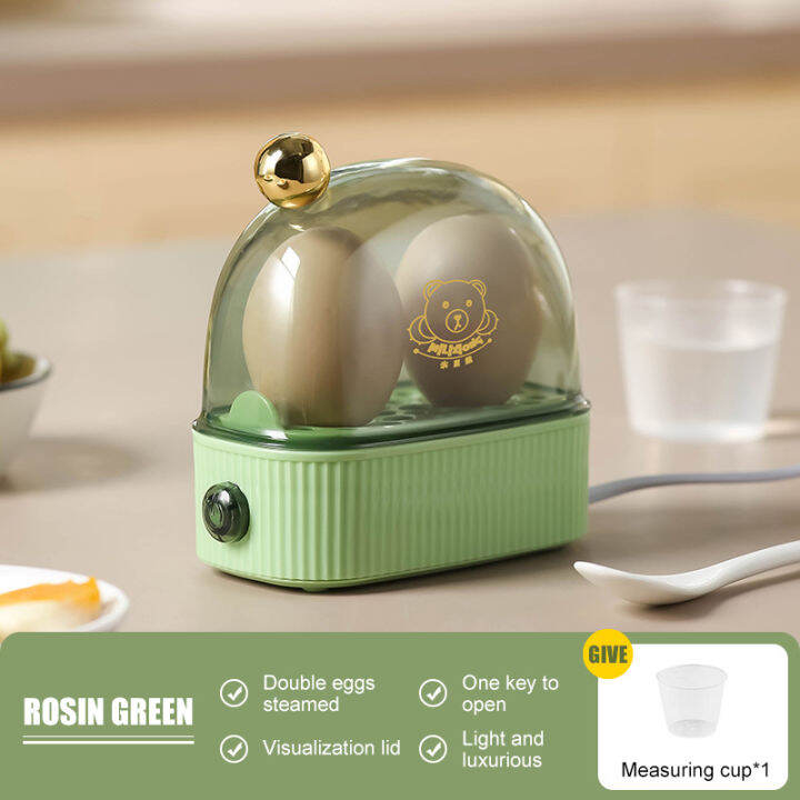 Portable Egg Boiler, 2 Eggs Capacity Mini Breakfast Egg Cookers, Rapid