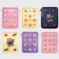 Cute Cartoon Bear Laptop Case Bags Korean Ins 9.7 10.5 11inch Waterproof Mac Case Organizer Storage Bag stationery